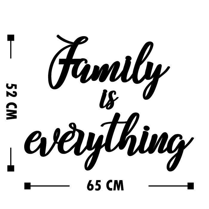 Wallity Family Is Everything Accesorio de Pared Decorativo de Madera Negro Wallity Family Is Everything Accesorio de Pared Decorativo de Madera Negro